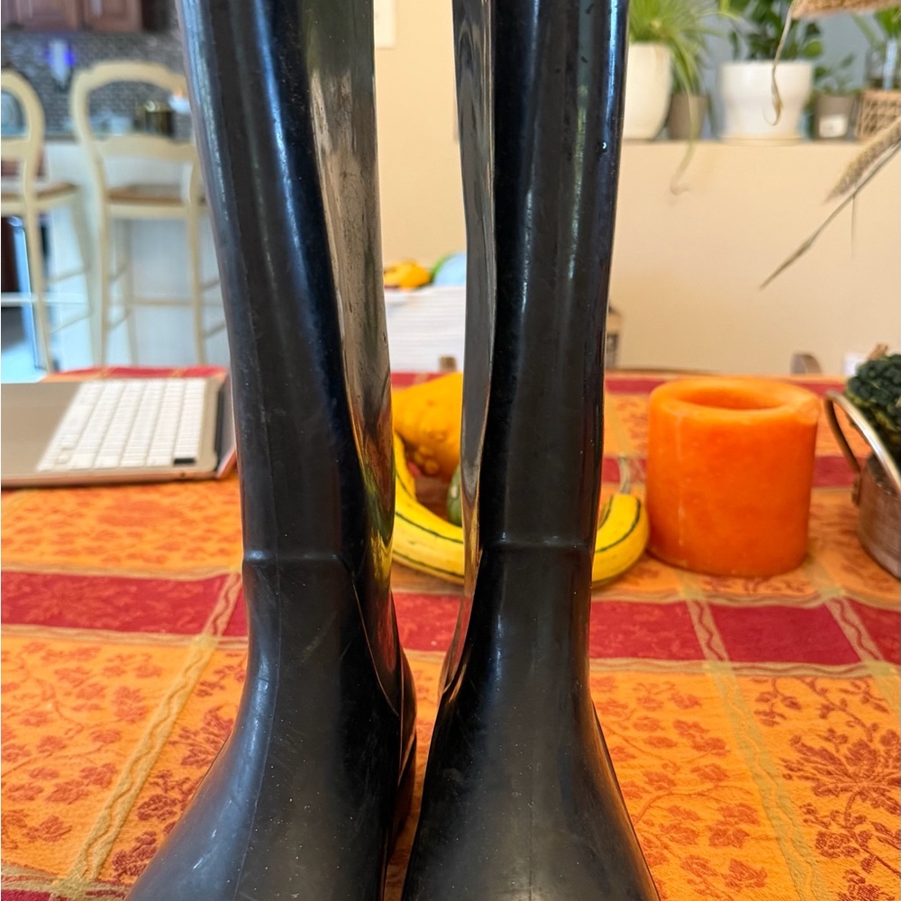 Classic Black Women's Winter Rain Boots